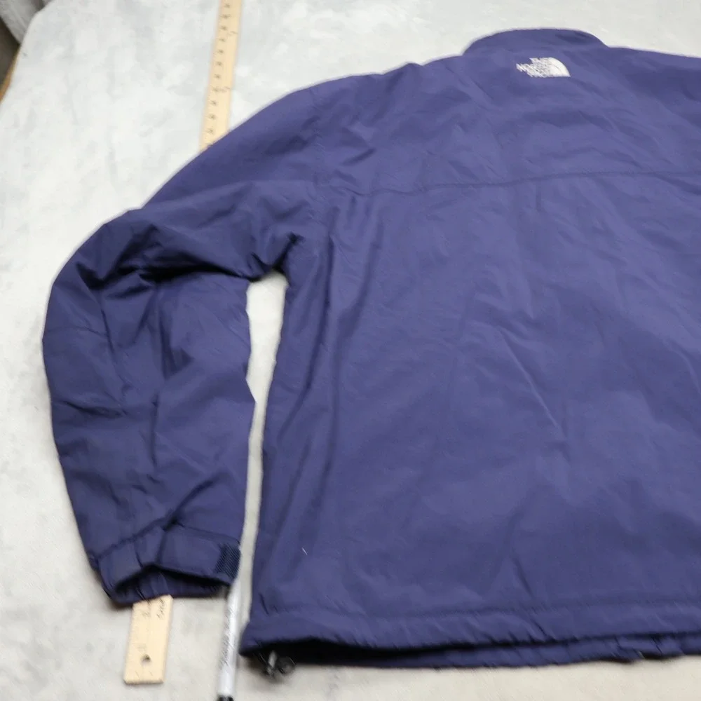 North Face Jacket Men Large Blue Insulated Fleece Lined Wind Rain Outdoor Hiking